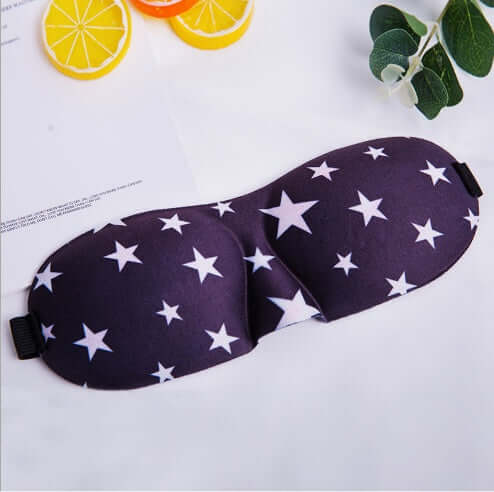 Sleep mask with star pattern for ultimate comfort and restful night.