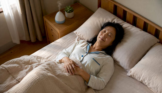 Woman sleeping on side with pillow support
