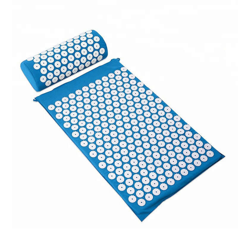 Premium Acupressure Massage Mat & Pillow with Travel Bag featuring softened spikes for relaxation
