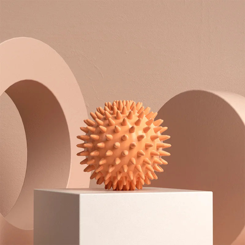 Relaxing Foot Massage Ball on display, textured design for portable tension relief and relaxation of tired, achy feet.