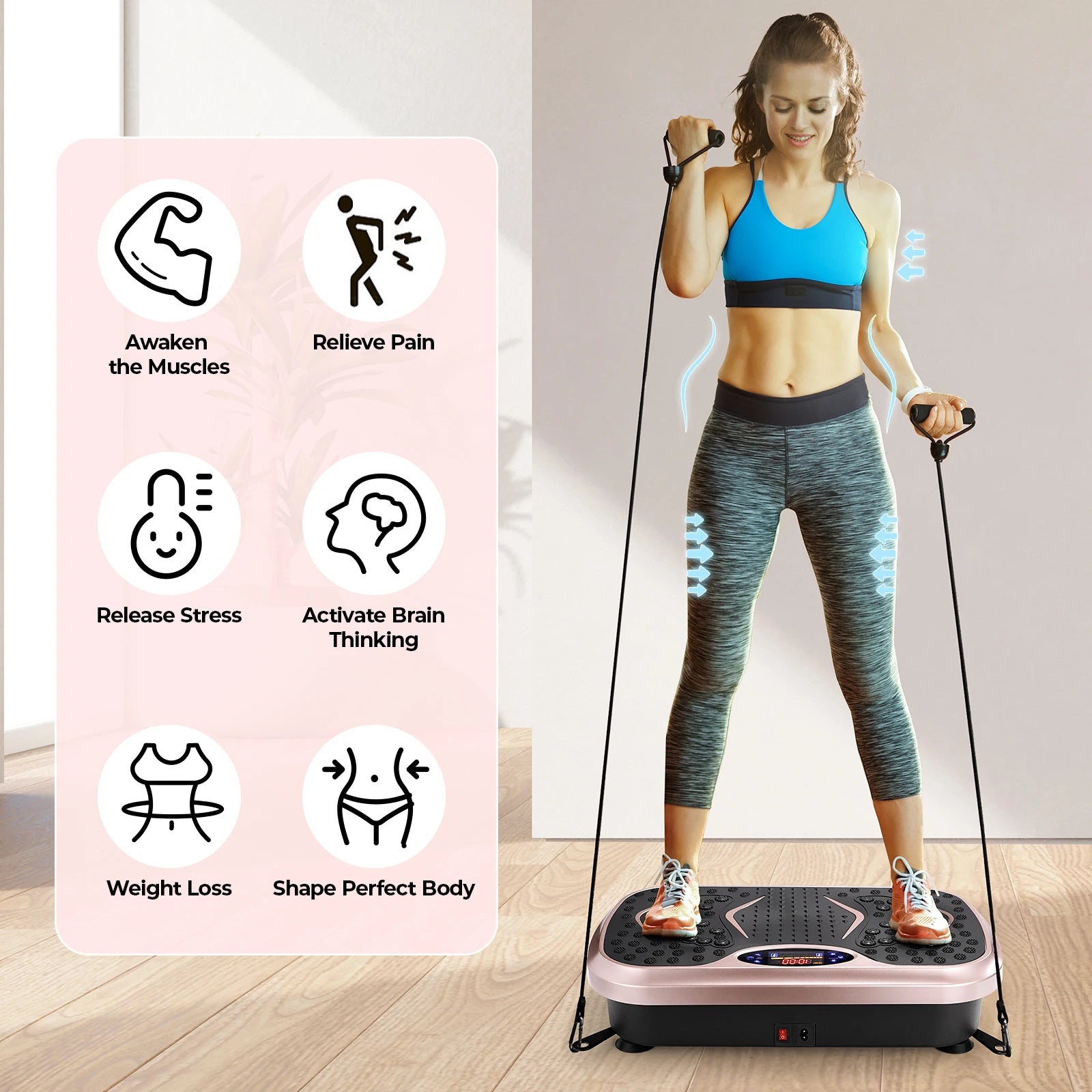 Vibration Plate Exercise Machine used for enhancing workouts and achieving weight loss with high-frequency vibration technology.