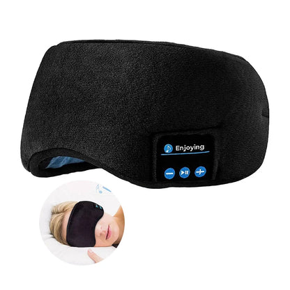 Wireless Bluetooth Sleep Mask for comfortable listening while sleeping, featuring a soft design and built-in controllers.