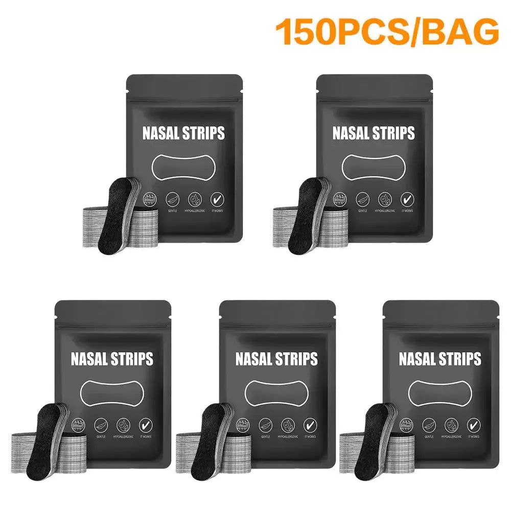 5 bags of Nasal Strips, each containing 150 PCS for enhanced breathing comfort and better airflow during sleep.