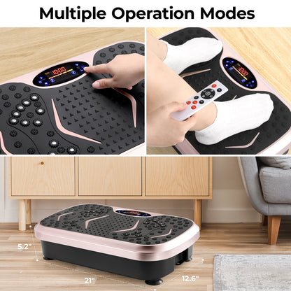 Vibration Plate Exercise Machine with multiple operation modes and remote control for effective workouts.