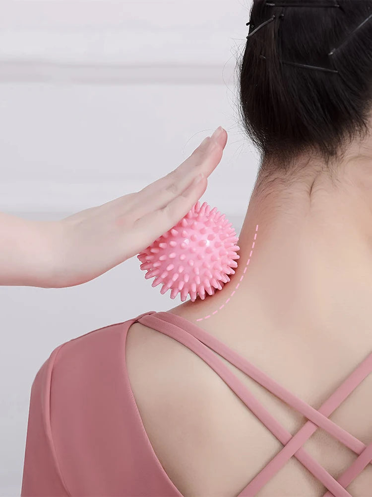 Relaxing Foot Massage Ball used for soothing neck tension and providing relief to sore muscles.