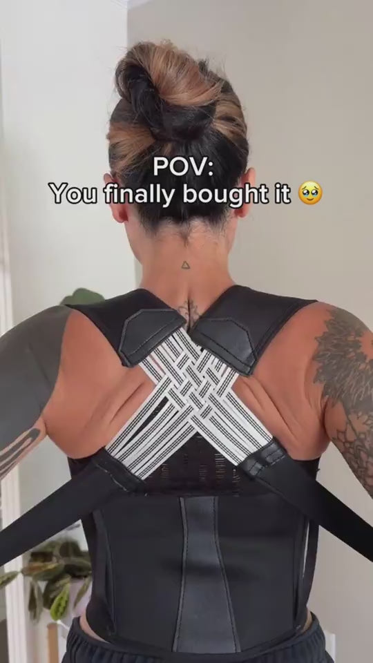 Adjustable Posture Support Brace demonstration video